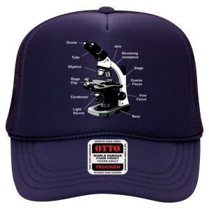 Parts Of A Microscope High Crown Mesh Back Trucker Hat