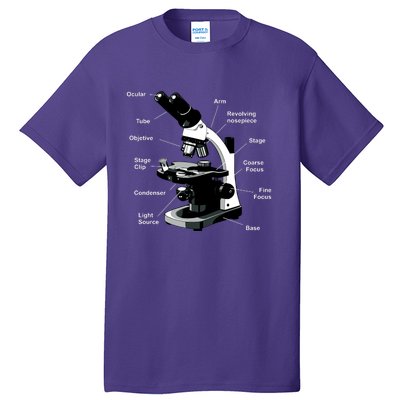 Parts Of A Microscope Tall T-Shirt