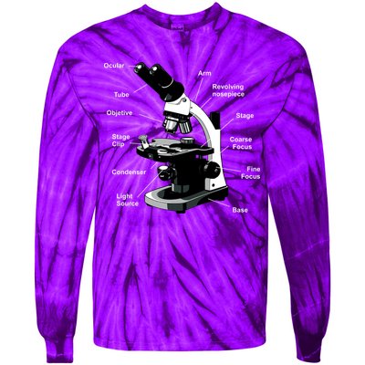 Parts Of A Microscope Tie-Dye Long Sleeve Shirt