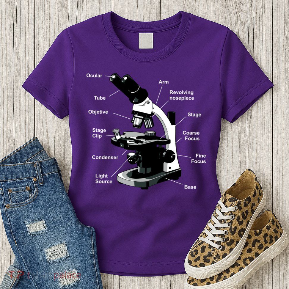 Parts Of A Microscope Womens T-Shirt