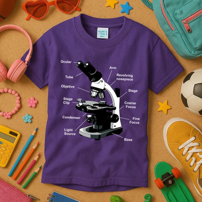 Parts Of A Microscope Kids T-Shirt