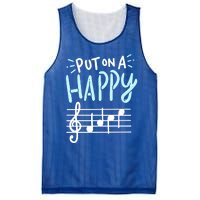 Put On A Happy Face Music Cute Gift Funny Music Teacher Cool Gift Mesh Reversible Basketball Jersey Tank