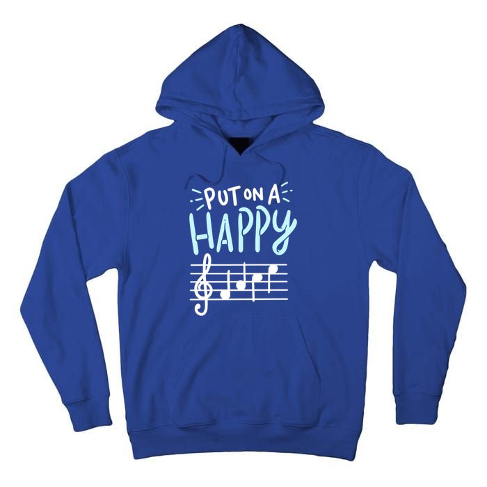 Put On A Happy Face Music Cute Gift Funny Music Teacher Cool Gift Tall Hoodie