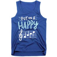 Put On A Happy Face Music Cute Gift Funny Music Teacher Cool Gift Tank Top