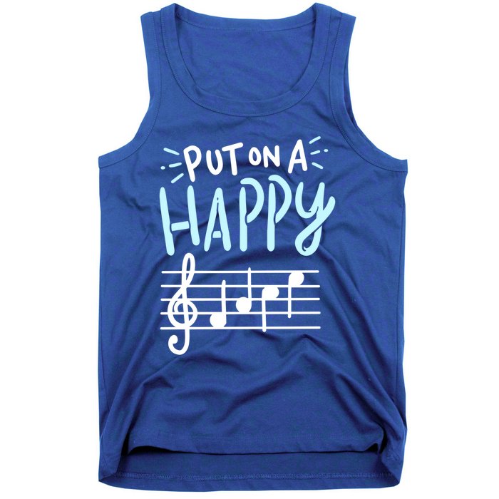 Put On A Happy Face Music Cute Gift Funny Music Teacher Cool Gift Tank Top