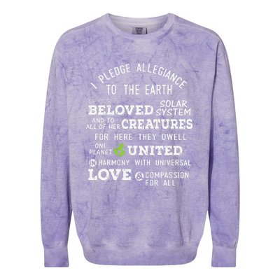 Pledge Of Allegiance Colorblast Crewneck Sweatshirt