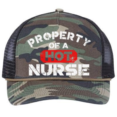 Property Of A Hot Nurse World Nurses Day Retro Rope Trucker Hat Cap