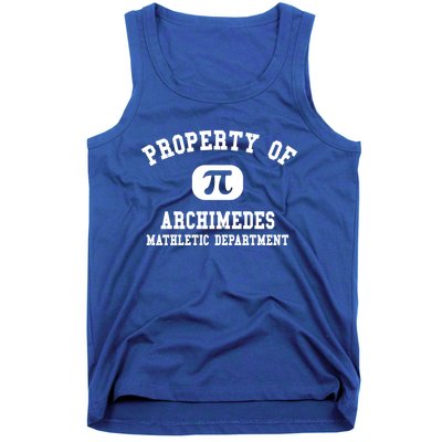 Property Of Archimedes Gift Mathletic Departt Gift Tank Top