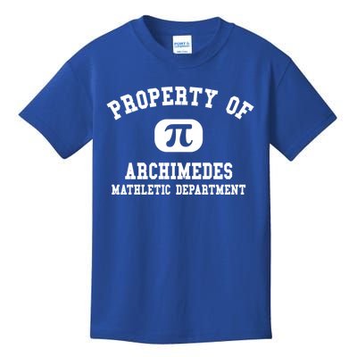 Property Of Archimedes Gift Mathletic Departt Gift Kids T-Shirt