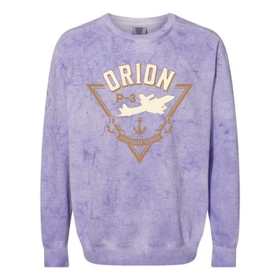 P3 Orion Antisubmarine Warfare Naval Patrol Aircraft Colorblast Crewneck Sweatshirt