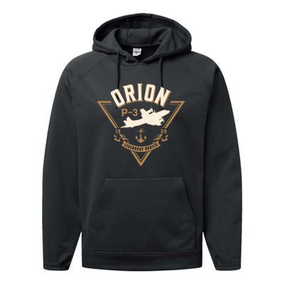 P3 Orion Antisubmarine Warfare Naval Patrol Aircraft Performance Fleece Hoodie