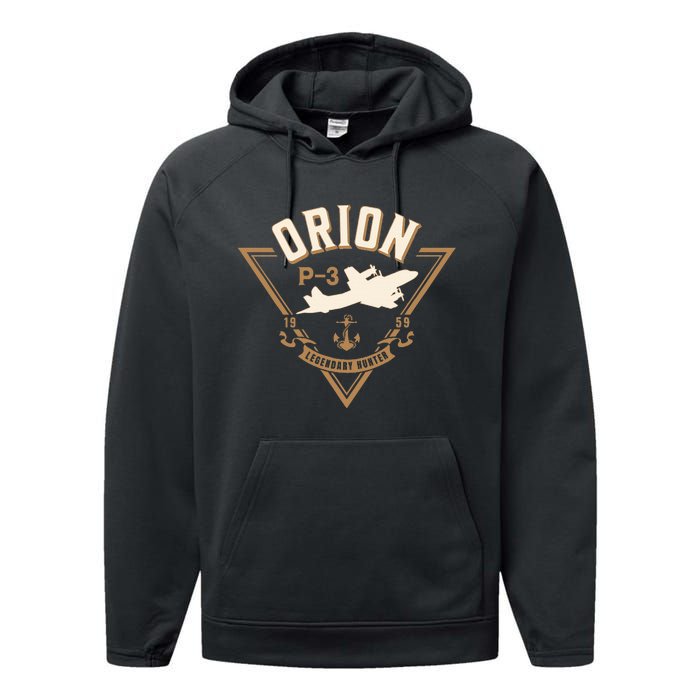 P3 Orion Antisubmarine Warfare Naval Patrol Aircraft Performance Fleece Hoodie