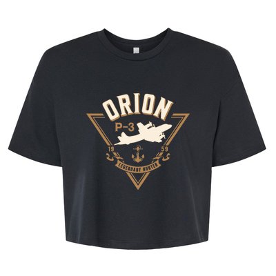 P3 Orion Antisubmarine Warfare Naval Patrol Aircraft Bella+Canvas Jersey Crop Tee