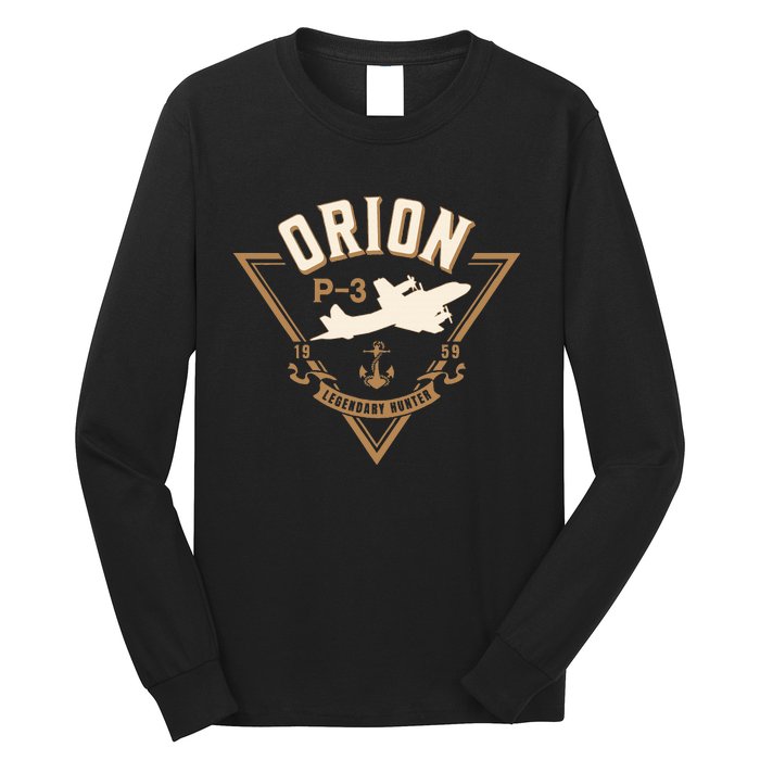 P3 Orion Antisubmarine Warfare Naval Patrol Aircraft Long Sleeve Shirt