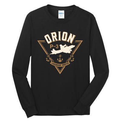 P3 Orion Antisubmarine Warfare Naval Patrol Aircraft Tall Long Sleeve T-Shirt