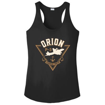 P3 Orion Antisubmarine Warfare Naval Patrol Aircraft Ladies PosiCharge Competitor Racerback Tank