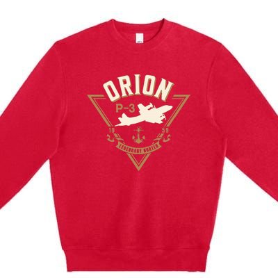 P3 Orion Antisubmarine Warfare Naval Patrol Aircraft Premium Crewneck Sweatshirt