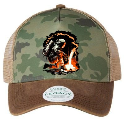 Parody Of Astronaut Becoming A Welder In Space Legacy Tie Dye Trucker Hat