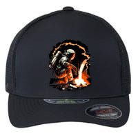 Parody Of Astronaut Becoming A Welder In Space Flexfit Unipanel Trucker Cap