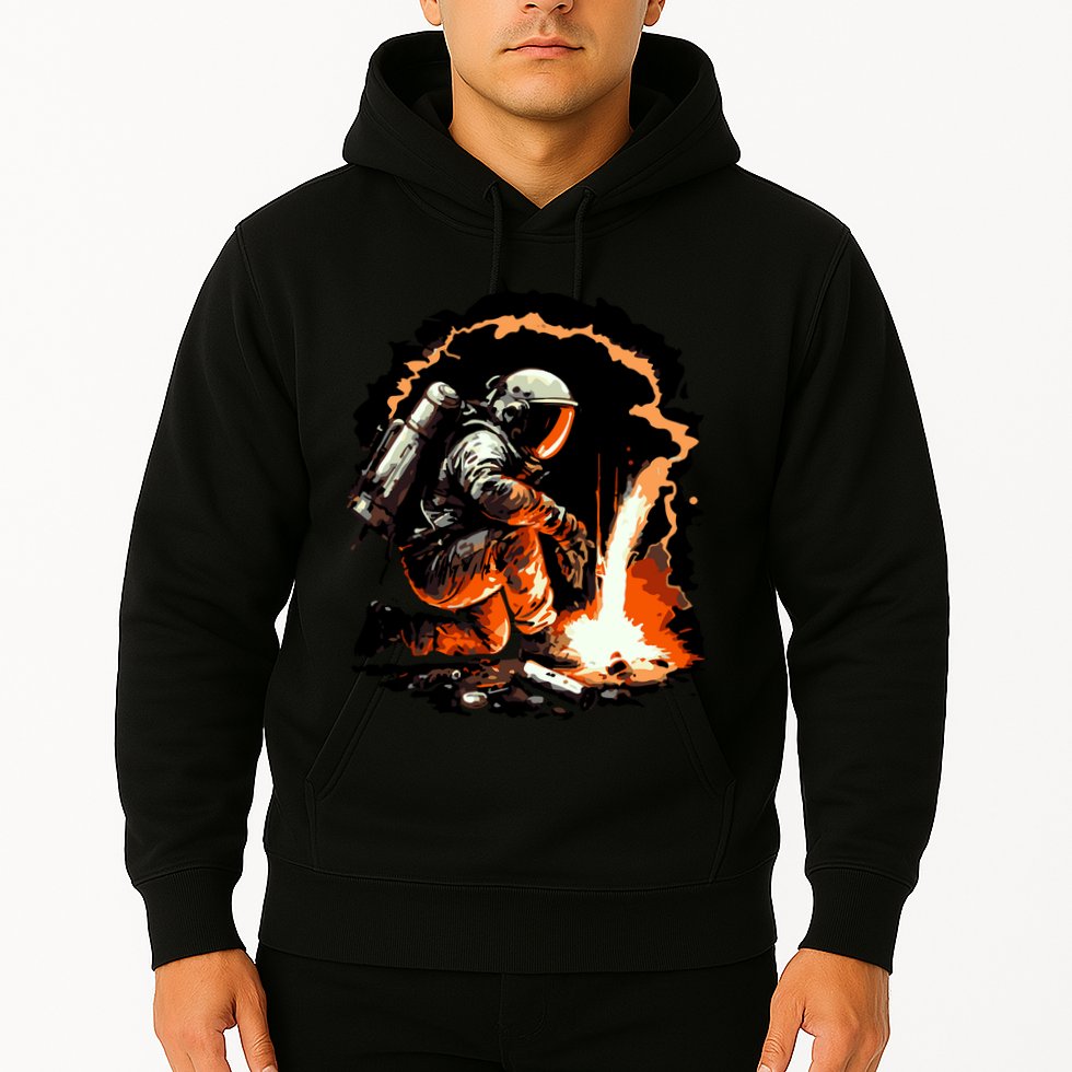Parody Of Astronaut Becoming A Welder In Space Hoodie