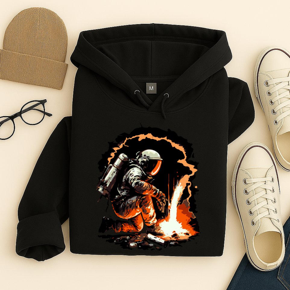 Parody Of Astronaut Becoming A Welder In Space Hoodie