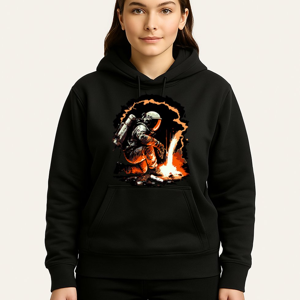Parody Of Astronaut Becoming A Welder In Space Hoodie