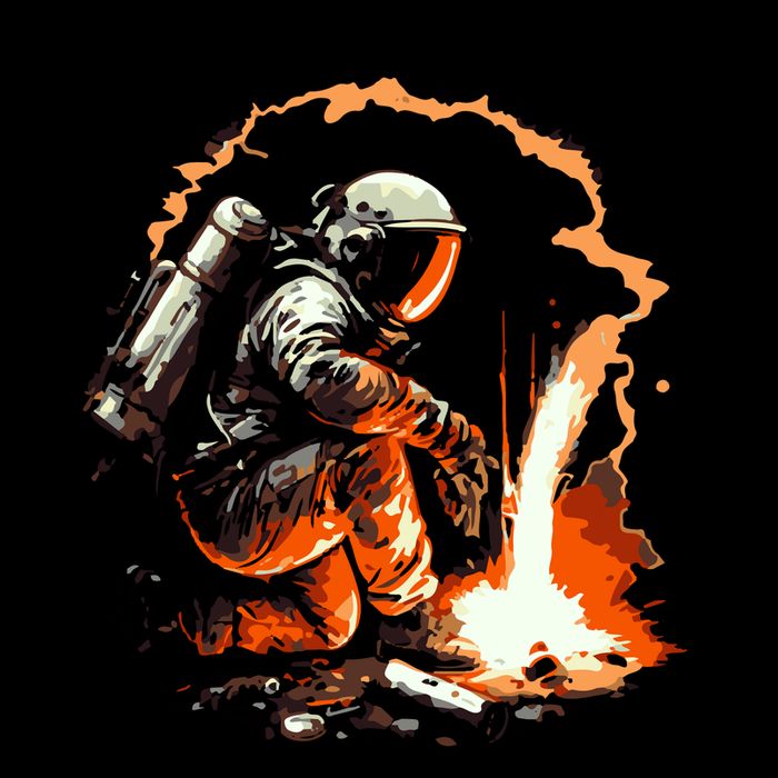 Parody Of Astronaut Becoming A Welder In Space Apron