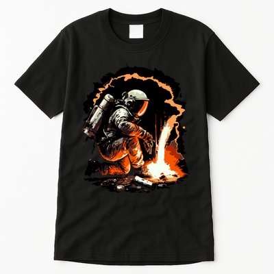 Parody Of Astronaut Becoming A Welder In Space Tall T-Shirt