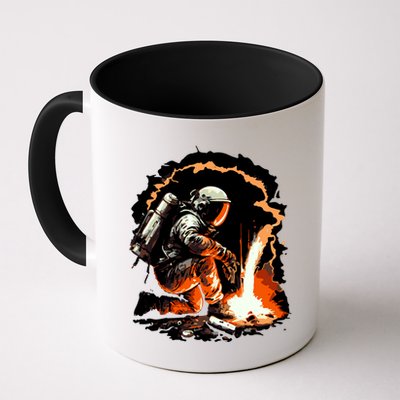 Parody Of Astronaut Becoming A Welder In Space Mug