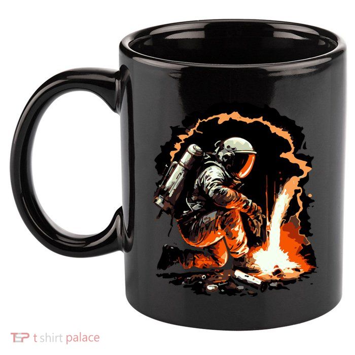 Parody Of Astronaut Becoming A Welder In Space 11oz C Handle Ceramic Mug