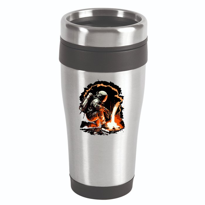Parody Of Astronaut Becoming A Welder In Space 16oz Travel Tumbler