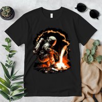 Parody Of Astronaut Becoming A Welder In Space Premium T-Shirt