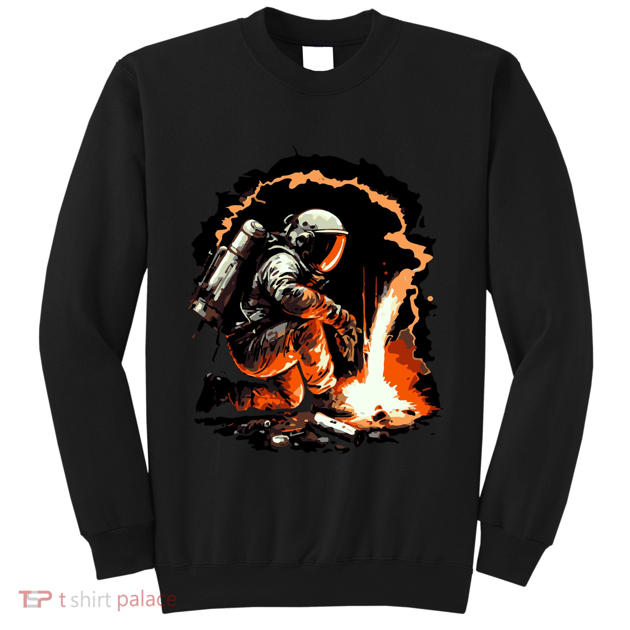 Parody Of Astronaut Becoming A Welder In Space Tall Sweatshirt