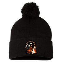 Parody Of Astronaut Becoming A Welder In Space Pom Pom 12in Knit Beanie