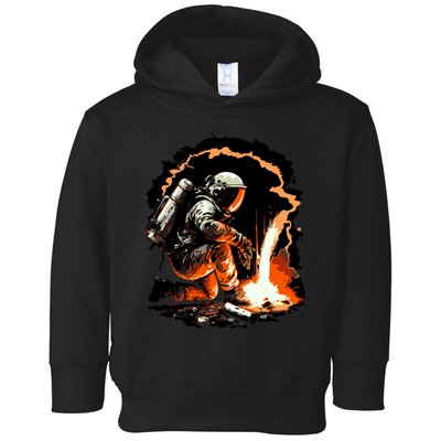 Parody Of Astronaut Becoming A Welder In Space Toddler Hoodie