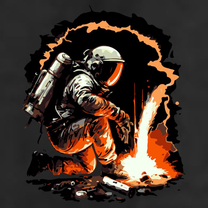 Parody Of Astronaut Becoming A Welder In Space Golf Towel