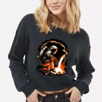 Parody Of Astronaut Becoming A Welder In Space Cropped Pullover Crew