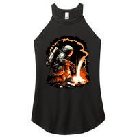 Parody Of Astronaut Becoming A Welder In Space Women's Perfect Tri Rocker Tank