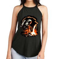 Parody Of Astronaut Becoming A Welder In Space Women's Perfect Tri Rocker Tank