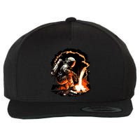 Parody Of Astronaut Becoming A Welder In Space Wool Snapback Cap