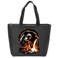 Parody Of Astronaut Becoming A Welder In Space Zip Tote Bag