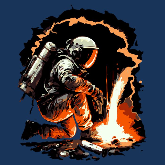 Parody Of Astronaut Becoming A Welder In Space Infant Baby Jersey Bodysuit