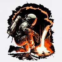 Parody Of Astronaut Becoming A Welder In Space Garment-Dyed Sweatshirt
