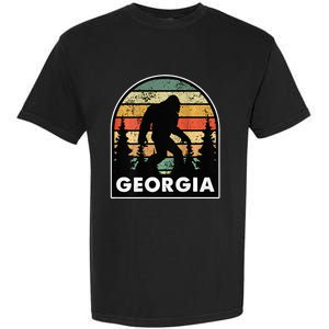 Printed on Back Georgia and a Bigfoot or a Sasquatch Garment-Dyed Heavyweight T-Shirt