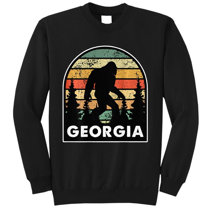 Printed on Back Georgia and a Bigfoot or a Sasquatch Sweatshirt