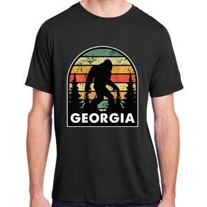 Printed on Back Georgia and a Bigfoot or a Sasquatch Adult ChromaSoft Performance T-Shirt