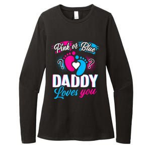 Pink Or Blue Daddy Loves You Shirt Gender Reveal Baby Gift Womens CVC Long Sleeve Shirt