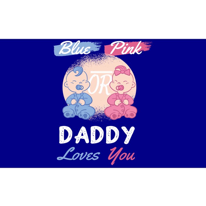 Pink Or Blue Daddy Loves You Gender Reveal Party Shower Gift Bumper Sticker