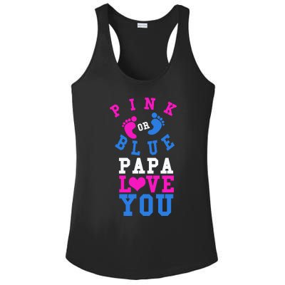 Pink Or Blue Papa Loves You Gift Gender Reveal Great Gift Ladies PosiCharge Competitor Racerback Tank