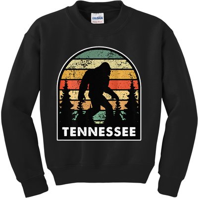 Printed On Back Tennessee With A Bigfoot Or A Sasquatch Kids Sweatshirt